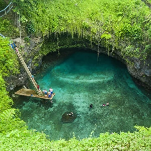 To sua ocean trench in Upolo, Samoa, South Pacific