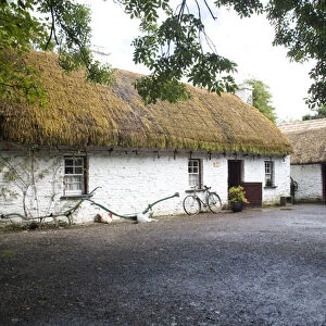 Thatched roof house, Bunratty Folk Park, County Clare, Ireland, Architecture, Facade