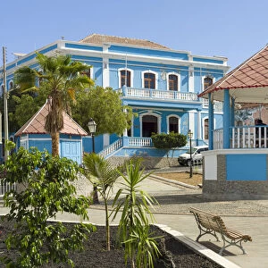 Town hall in traditional colonial style. Sao Filipe, the capital of the island