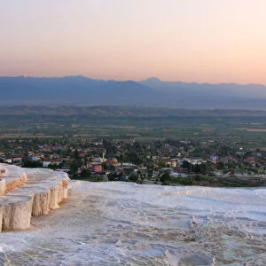 Travertine terraces of Pamukkale (UNESCO World Heritage Site), Turkey