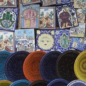 Tunisia, Tunisian Central Coast, Mahdia, souvenir pottery