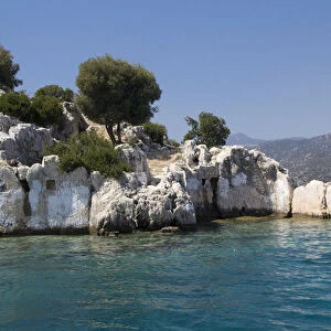 Turkey, Kas, Kekova, also Caravola, Lycian: Dolichiste, is a small Turkish island near Demre