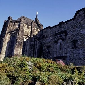 United Kingdom, Scotland, Edinburgh. St. Margarets Chapel, Edinburgh Castle
