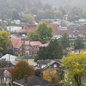 USA-Kentucky-Harlan: View of Coal Mining Town / Autumn