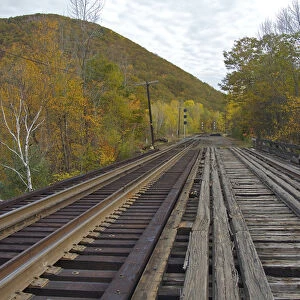 USA, Massachusetts, Florida. Tracks near the East Portal of the Hoosac Tunnel