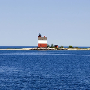 USA, Michigan, Macinaw City, Round Island Lighthouse
