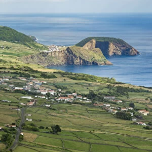 View from Pico da Velha towards east to Velas. Sao Jorge Island, Azores, Portugal
