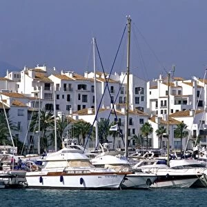 Yachts docked at Puerto Banus, Spain