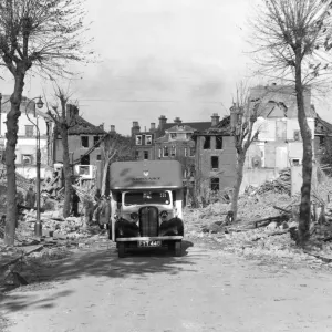 WW2 London Blitz Print: Ladywell Ambulance Scene WW2 London Blitz Print: Ladywell Ambulance Scene