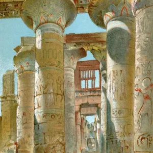 Gran templo de Karnak, sitio de Tebas egipcia. Gran templo de Karnak, sitio de Tebas egipcia.