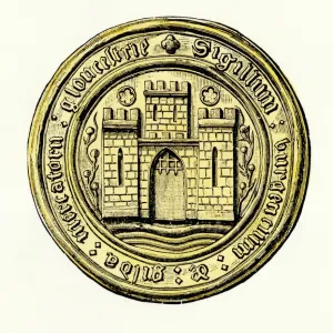 Sigillo di corporazione medievale. Sigillo di corporazione medievale.