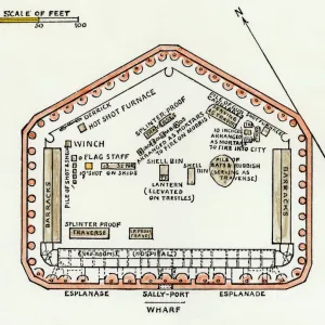 Layout of Fort Sumter at the outset of the Civil War