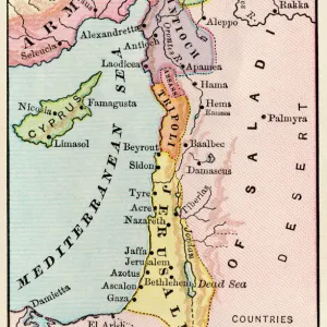 Mideast map during the Crusades