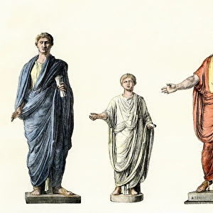 Romans dressed in the toga