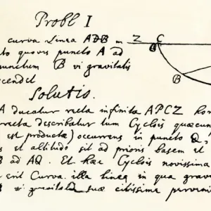 Isaac Newton's Brachystochrone Solution Print