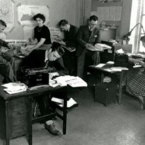 In the electoral registration room, Chichester, 1950s