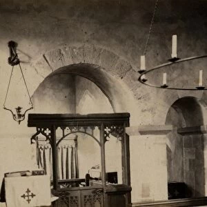 Interior of St Wulfrans Church, Ovingdean, 21 April 1893