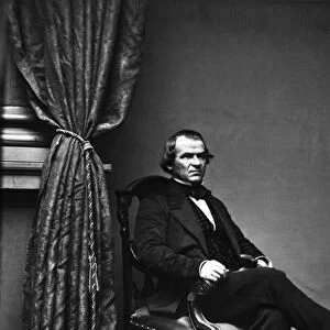 17th President of the United States. Photograph from the Mathew Brady Studio, 1860s or 1870s