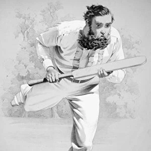 (1848-1915). English cricketer. Lithograph, late 19th century