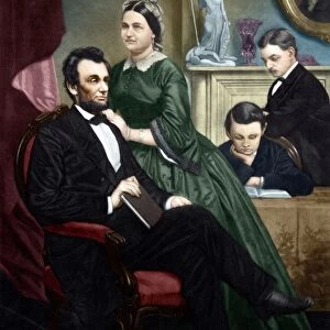 ABRAHAM LINCOLN (1809-1865). 16th President of the United States. Lincoln, his wife Mary Todd