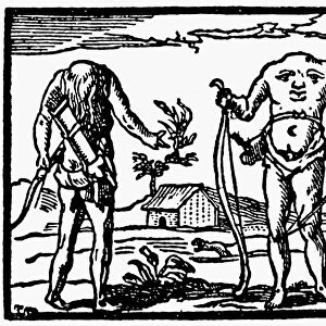 ACEPHALI MONSTER, 1563. The Acephali, the headless people of Libya
