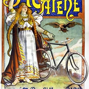 AD: BICYCLES, 1898. Advertisement for Acatene bicycles. Lithograph by Lucien Baylac