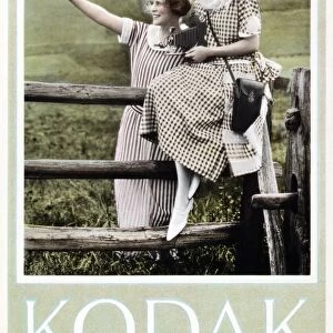 AD: KODAK, c1920. Advertisement for Kodak cameras, c1920