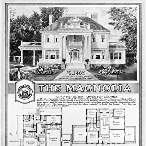 Advertisement from Sears, Roebuck and Company for The Magnolia, a ready-to-assemble house kit, 1918