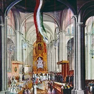 AGUSTIN DE ITURBIDE, 1822. Agustin de Iturbide is crowned as Emperor Augustin I