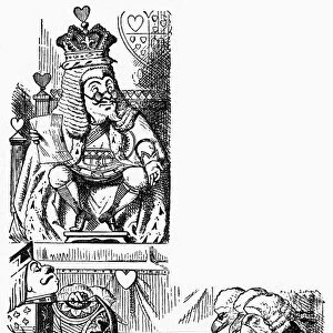 ALICE IN WONDERLAND, 1865. The trial of the Knave of Hearts
