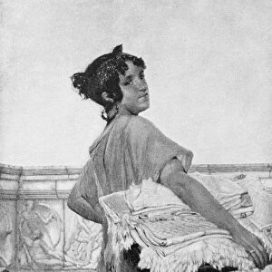 ALMA-TADEMA: A NYMPHAEUM. Engraving from an oil, 1875, by Sir Lawrence Alma-Tadema (1836-1912)