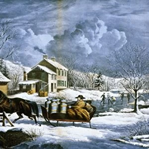 AMERICAN FARM SCENES NO. 4: lithograph, 1853, by Currier & Ives