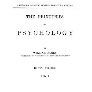 American philsopher and psychologist. Title page of the first edition of volume one of William Jamess Principles of Psychology, New York, 1890