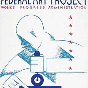 American poster by an unknown artist for the Works Progress Adminstrations Federal Art Project, which ran from 1935 to 1943