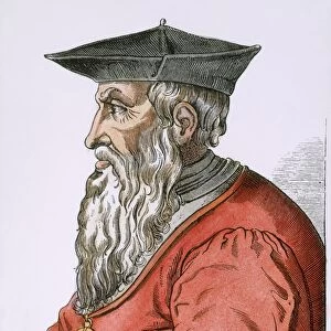 ANDREA DORIA (1466-1560). Genoese admiral and statesman. Line engraving after a contemporary portrait