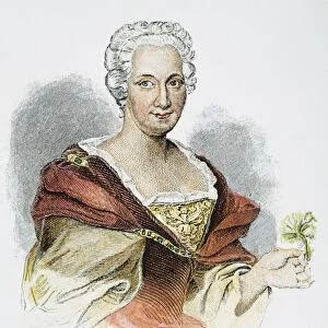 ANNA MARIA SIBYLLA MERIAN (1647-1717). German painter and naturalist. Colored steel engraving, 19th century