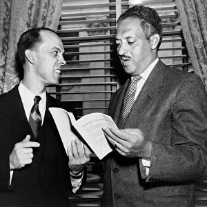 ANTI-SEGREGATION, 1955. Thurgood Marshall and Spottswood Robinson III in Washington, D