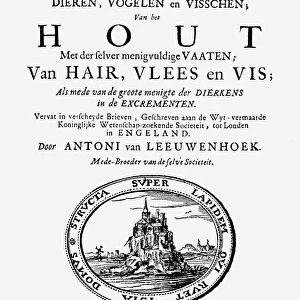 ANTON VAN LEEUWENHOEK (1632-1723). Dutch naturalist