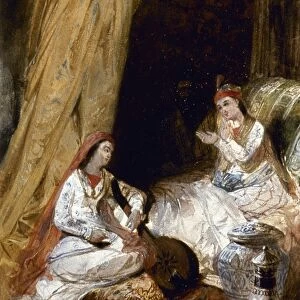 ARABIAN NIGHTS. Watercolor by Richard Parkes Bonington, 1825