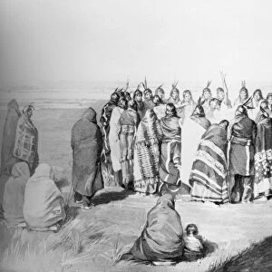 ARAPAHO GHOST DANCE, 1891. The Ghost Dance - Larger Circle