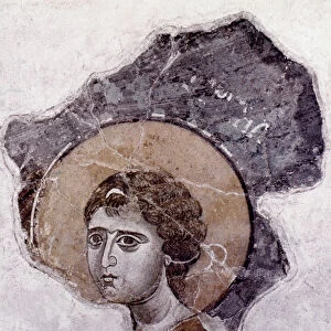 ARCHANGEL GABRIEL. Fragment of a Macedonian fresco, 12th-13th century