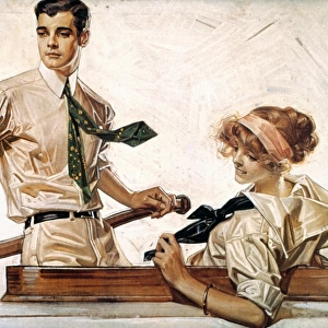 ARROW SHIRT COLLAR AD. American advertisement by J. C. Leyendecker for Arrow Collars and Shirts