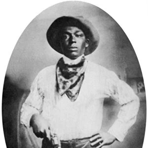 ARTHUR L. WALKER, c1885. African American cowboy. Photograph, c1885