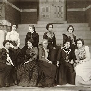 ATLANTA UNIVERSITY, c1900. Group of African American women students seated on the