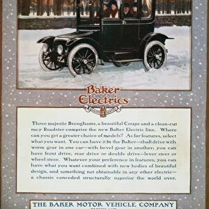 BAKER AUTOMOBILE AD, 1914. Baker electric automoblie advertisement from an American magazine