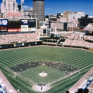 Print of Jacobs Field, home stadium of the Cleveland Indians baseball team Print of Jacobs Field, home stadium of the Cleveland Indians baseball team