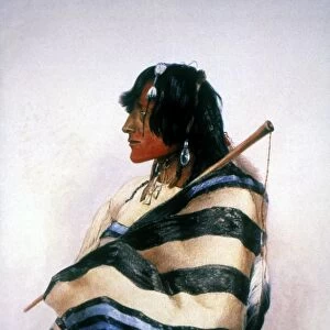BLACKFOOT NATIVE AMERICAN, 1832-34. Kiasax (Bear on the Left). Piegan Blackfoot Native American