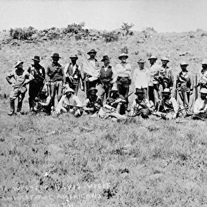 BOER WAR: AMERICANS. A group of Americans volunteers in South Africa fighting with