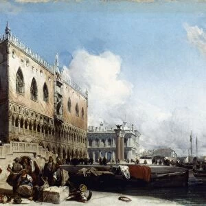 BONINGTON: VENICE. Richard Parkes Bonington: The Doges Palace at Venice. Oil on canvas