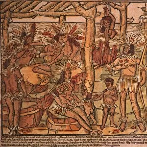 BRAZIL: CANNIBALISM, 1505. The earliest European depiction of New World Native